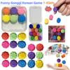 1-6Sets Gonggi Game Play Set Metal Beads Inside Korean Gonggi Jack Stone Pebbles Set Traditional Play Game Fun Stress Relief Toy