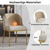 4 Pcs Modern Chair with Angled Chair Legs and Adjustable Feet, Ideal for Living Room, Open Office Space, Dining Room (Beige+Khaki)