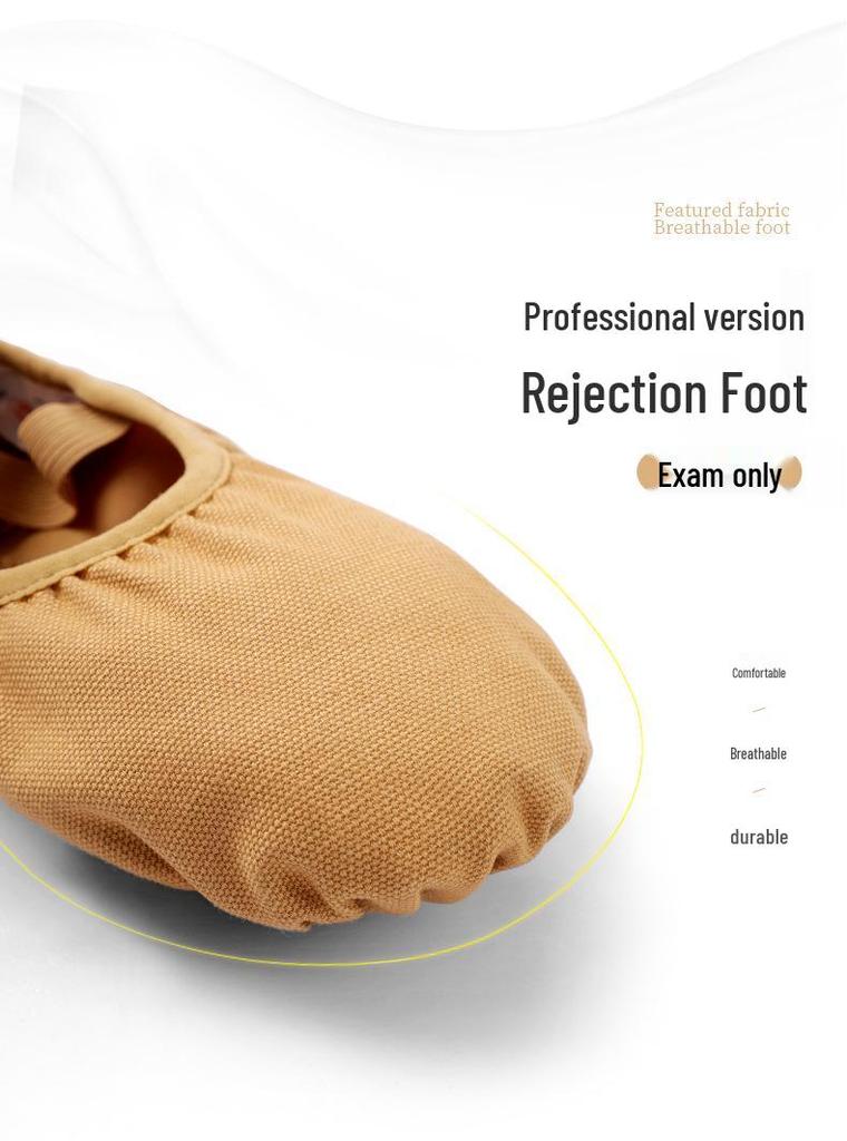Girls' Soft Sole Stretchy Ballet Practice Shoes In Flesh Color