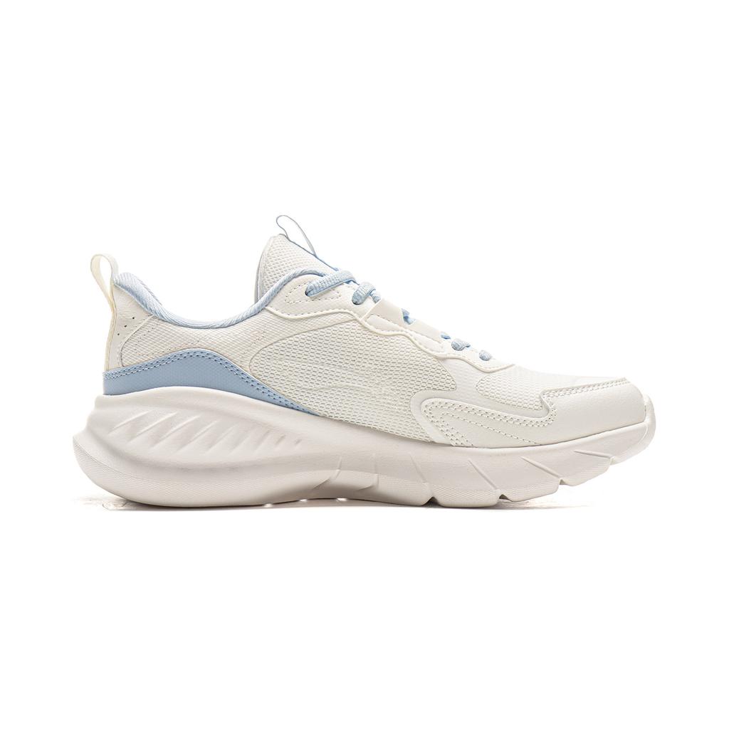 New LiNing Cushioning, Abrasion Resistant, Breathable, Lightweight Low Top Sprint Running Shoes Women's White Blue ARSV076-4