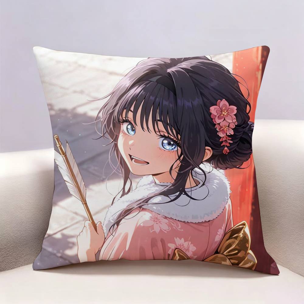 Anime KKaoruko Waguri   Doublesided print Pillow Case Pattern Printed Pillowcase For Living Room Sofa Cushion Cover