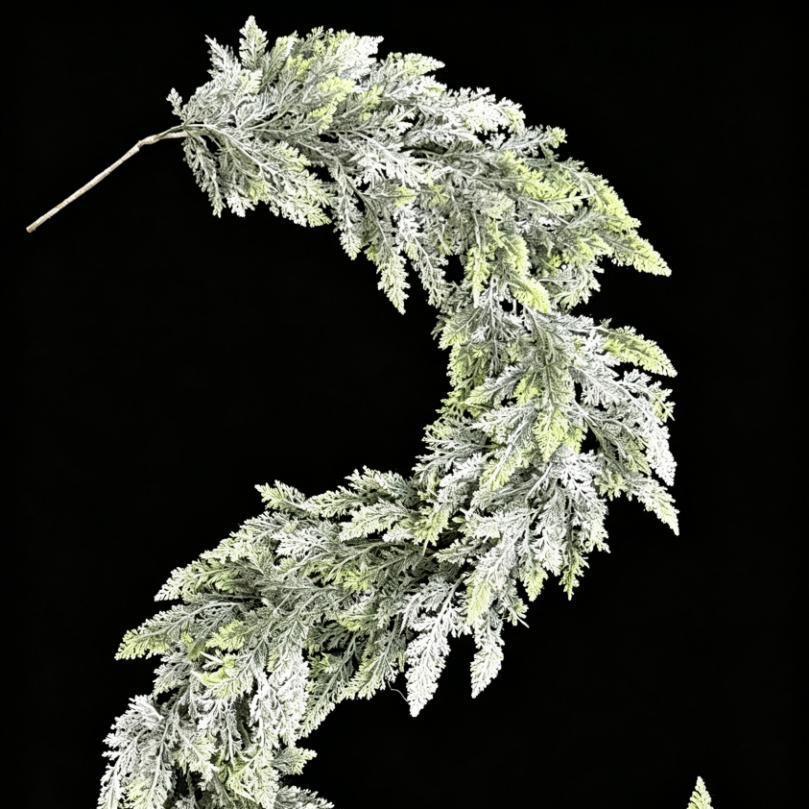 Artificial Christmas Vine Decoration - Soft Rubber Pine and Cypress Leaves