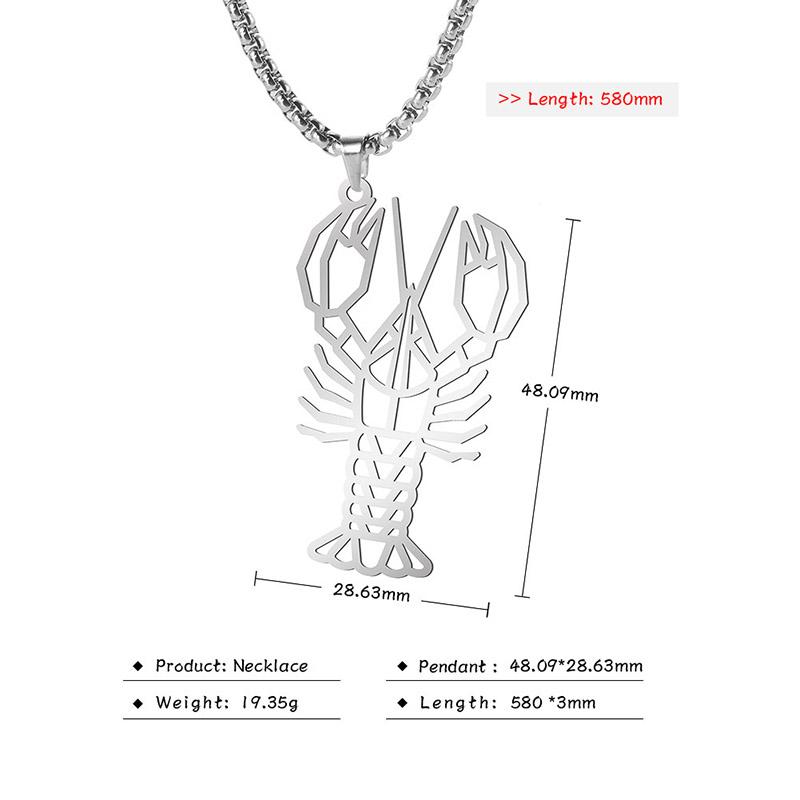 

Teamer Wolf Necklace for Men Stainless Steel Jewelry Necklaces Women Animal Pendant Fox Bear Dog Box Chain Punk Fashion Jewelry