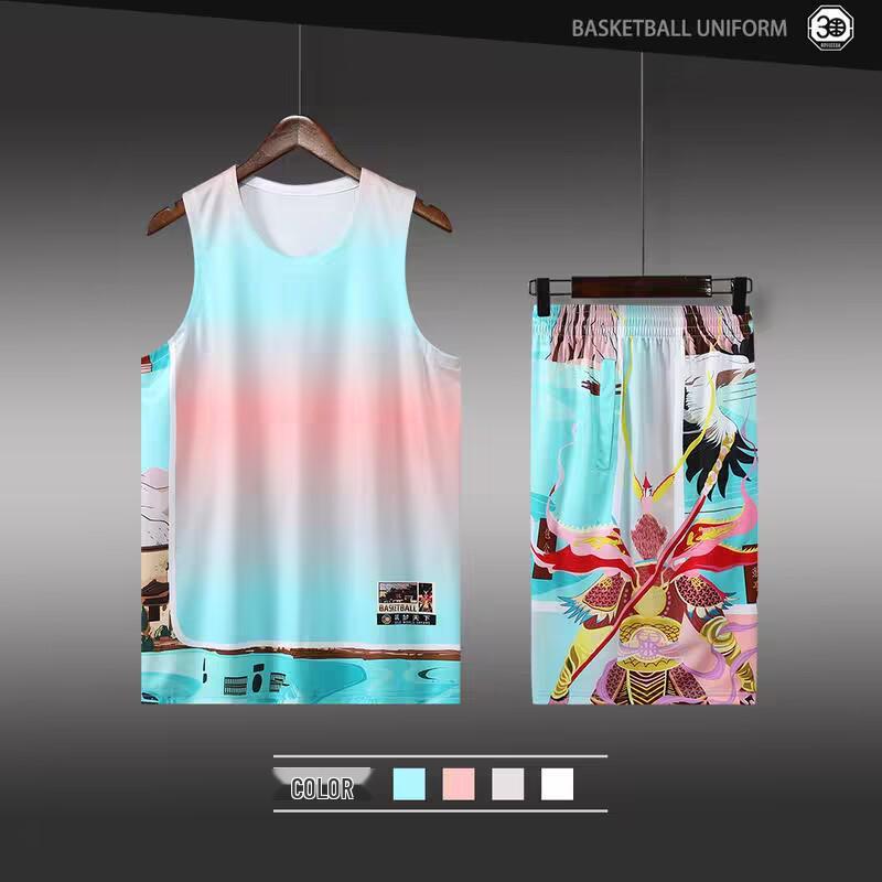 Ultra-Fast Summer Basketball Jersey Set for Girls - Sports Training Uniform for Primary and Middle School Students