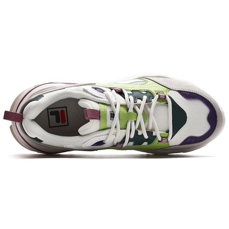 Fila Collina Hill Shoes Sports Comfortable Retro Low-Top Lifestyle Casual Shoes Women Sneaker Bright-Yellow Green F12W312117FMB