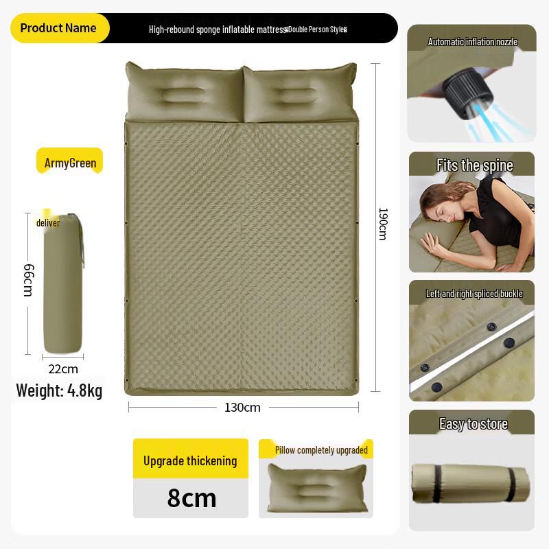 ZISIZ Automatic Inflatable Camping Mattress Double