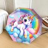 1pc Unicorn Rainbow Fantasy Clouds Umbrella with Plastic Handle,Suitable for All Seasons Home Travel Outdoor UmbrellaDD1649