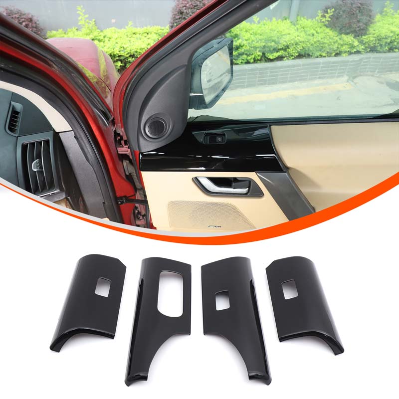 

ABS carbon fibre For Land Rover Freelander 2 2007-2015 Car Door Window Lift Button panel Cover Sticker Car Accessories
