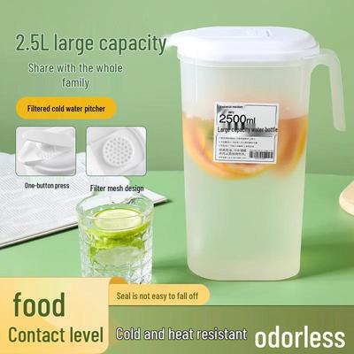 Cold Water Kettle - Large Capacity, High Temperature Resistant, Wide Mouth Refrigerator Pitcher for Summer.