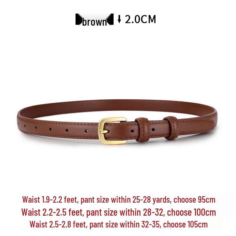 Minimalist Women's Pin Buckle Leather Belt - Versatile Decor for Dresses and Skirts