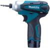 TD090DWX Rechargeable Impact with 2 Battery Chargers Driver, 10.8V 1.3Ah, Blue,