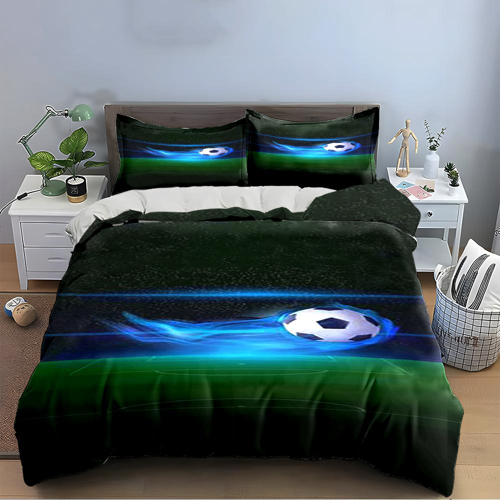 Soccer Ball Bedding Set Bedding set (1 duvet cover, 2 pillowcases, duvet not included)