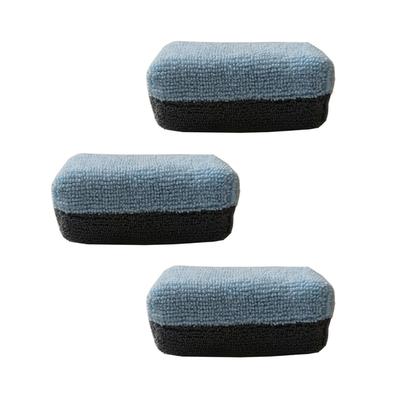 Pack Of 3 Microfiber Applicators High Absorbency & Reusable Designs Double  Sided Microfiber Sponges Set for Car Coating