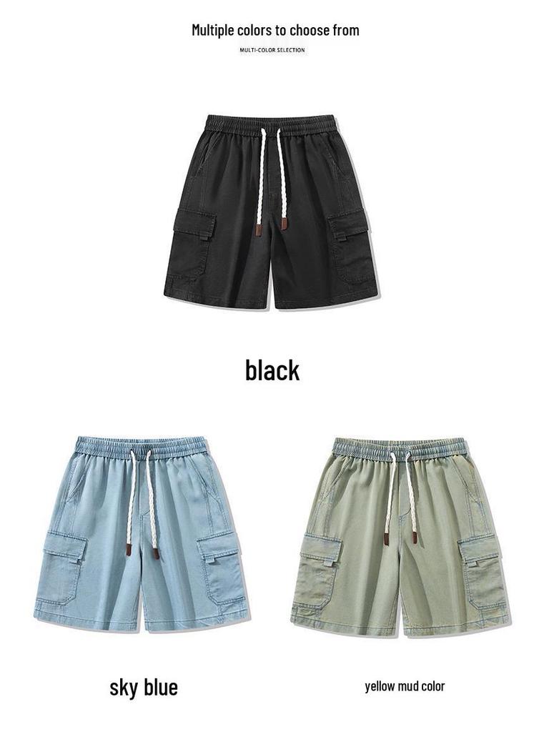 Plus Size Retro Men's Denim Shorts - Summer 2026 Edition
