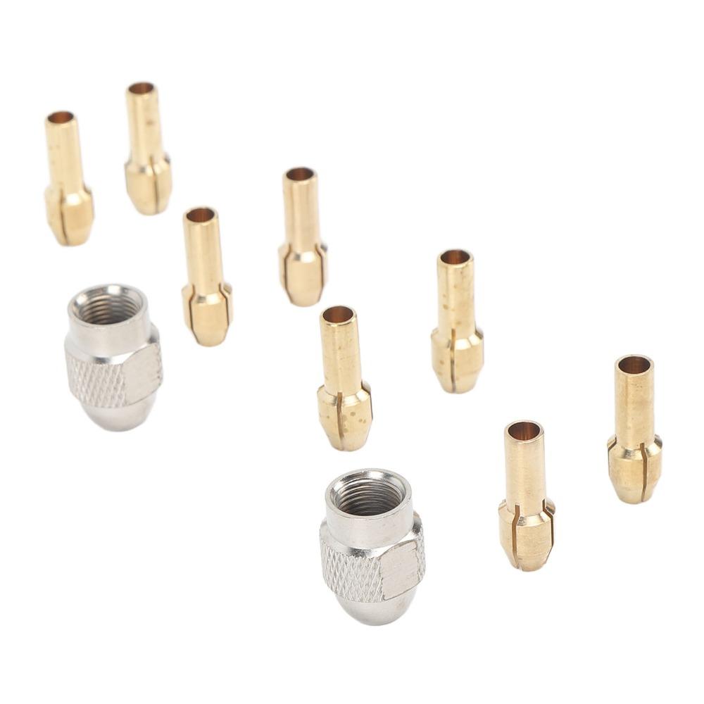10PCS Brass Collet Chuck Set Precision Quick Change Drill Chuck  Electric Drills