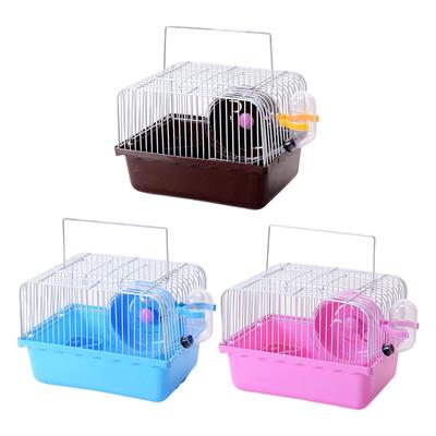 Small Hamster Cage with Wheel Accessories Hamster Toys Transport Cage Portable