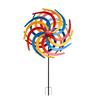 3D Metal Outdoor Garden Wind Spinner Yard Decoration with Ground Stake Durable Rotating Design for Lawn Patio Porch