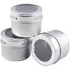 Bekith 20 Pack Magnetic Spice Tins Storage Spice Containers, Clear Top Lid with Sift or Pour, Magnetic on Refrigerator and Grill, 240 PVC Spice Label