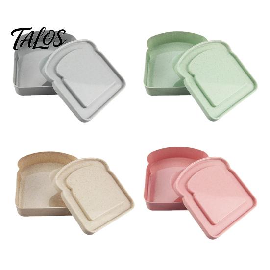 Portable Lunch Box for Kids Sandwich Containers, Toast Shape Box, Food Storage Case Personalized Accessory Outdoor Picnic, Keeper Bread Container