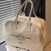 2024 Korean Style Women's Large Canvas Tote - Niche Design, Casual Commute, Underarm Bag