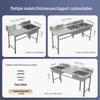 Muke Commercial Stainless Steel Single Bowl Sink with Left Platform