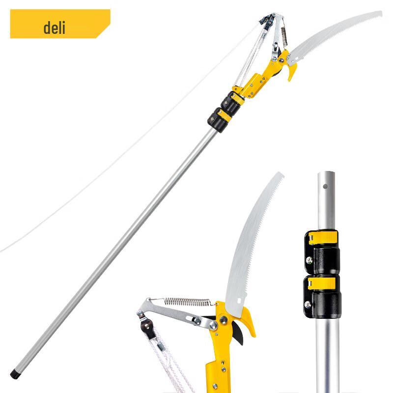 Deli 4.5m Retractable High Branch Pruner with SK5 Steel Blade 4.5m