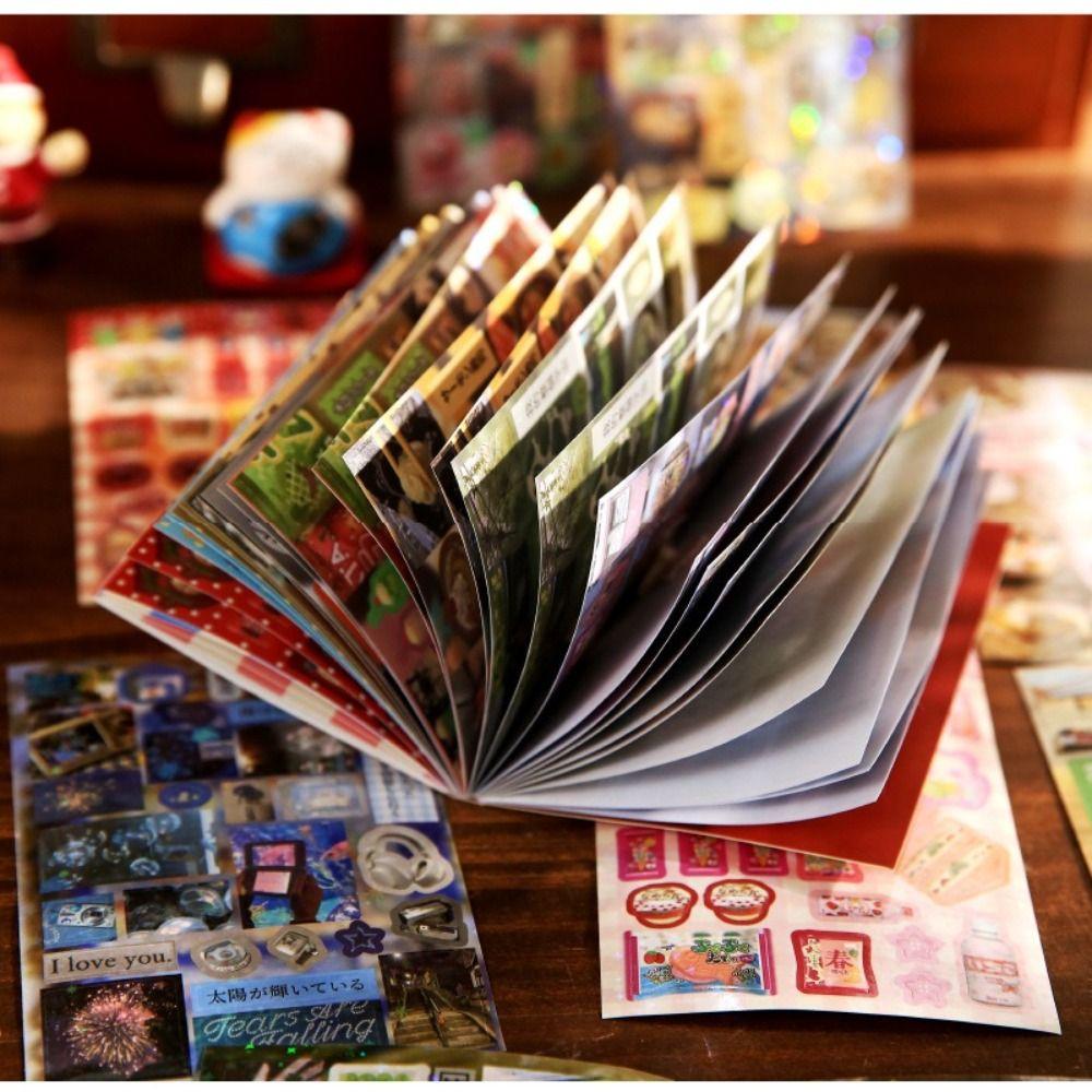 Kawaii DIY Príručka Dekoratívne Nálepky 30 Listov Scrapbook 2025 Kniha s Nálepkami