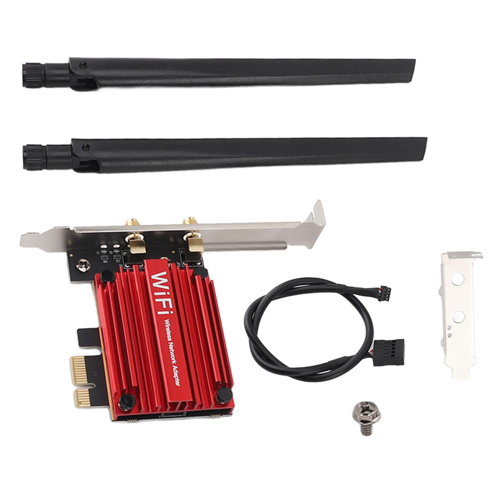 

AX210 PCIE WiFi Карта 5374 Мбіт/с 2,4 ГГц 5,8 ГГц 6 ГГц 3 Діапазони Бездротова WiFi 6 Карта з Bluetooth 5.3 для WIN