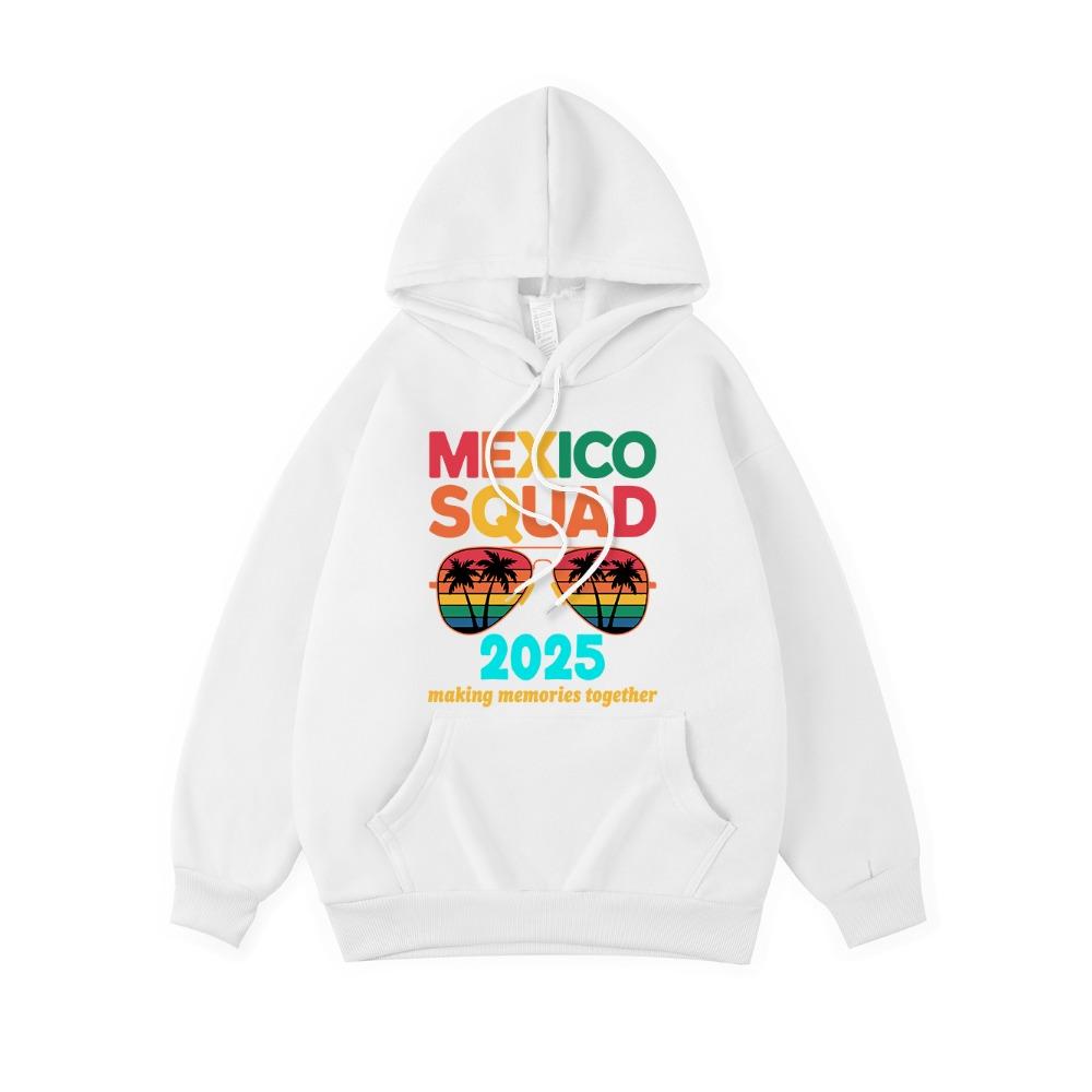 Mexico Squad Letter Printed Hoodie Women Casual Pocket Hooded Winter Sweatshirt Basics Sporty Womans Clothing
