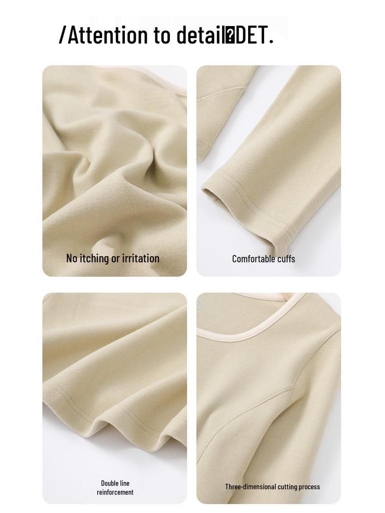 Thermo-Langarmshirt mit Samt-Fleece-Futter, Warmes Strick-Basisschicht-Oberteil für Herbst und Winter