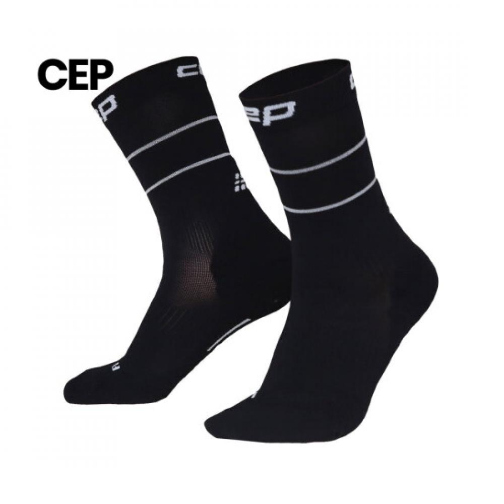 Cep Pro Run Reflecting Mid Cut Socks 2.0 Black Wp9c5i