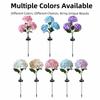 Realistic Solar Embroidered Flower Lamp Outdoor Hydrangea Light  Backyard Landscape