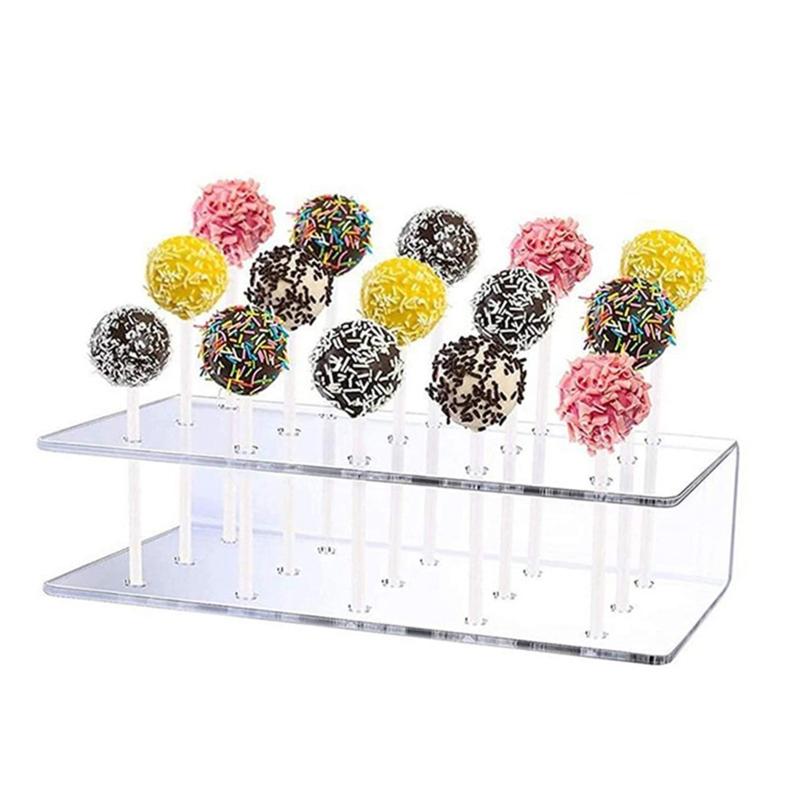 Clear Acrylic Lollipop Holder 15 Hole Durable Candy Support Holders Supplies for Chocolate Stick Cake Shopping Mall