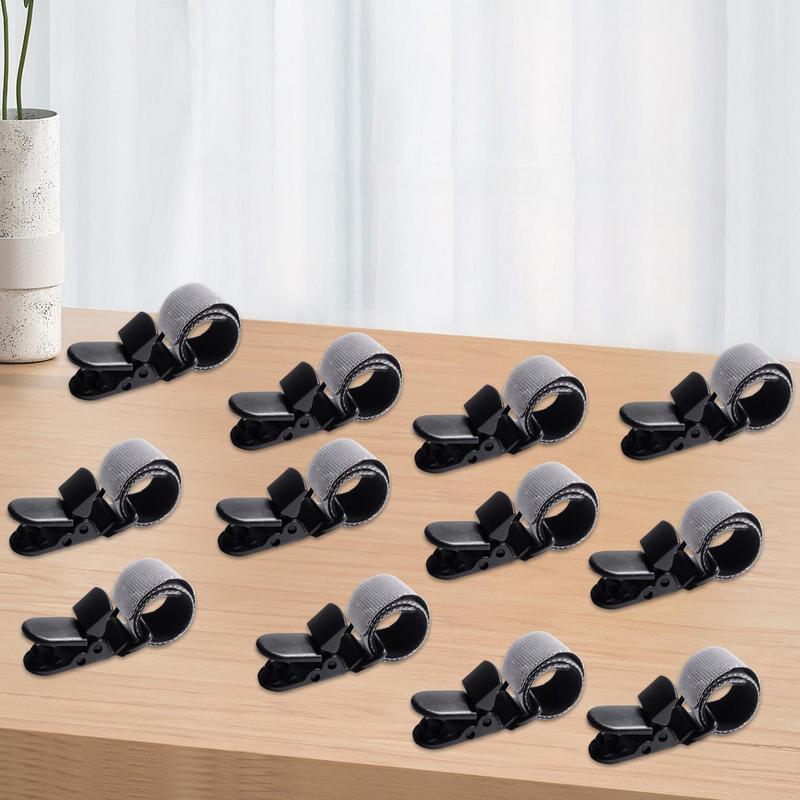 Yard Flag Clips 12 Pieces Flag Pole Clips Adjustable Anti-Wind Clamps For Indoor Outdoor Garden Backyard Project