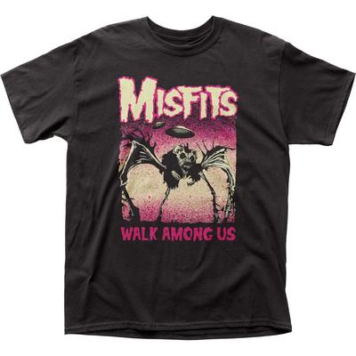 The Misfits Maglietta da Uomo Pipistrello-Ratto-Ragno Musica Rock N Roll Punk Maglietta Classica Nera