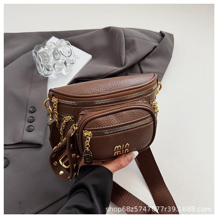 Niche design retro small bag bag women's 2025 new casual fashion crossbody bag outdoor chest bag simple shoulder bag