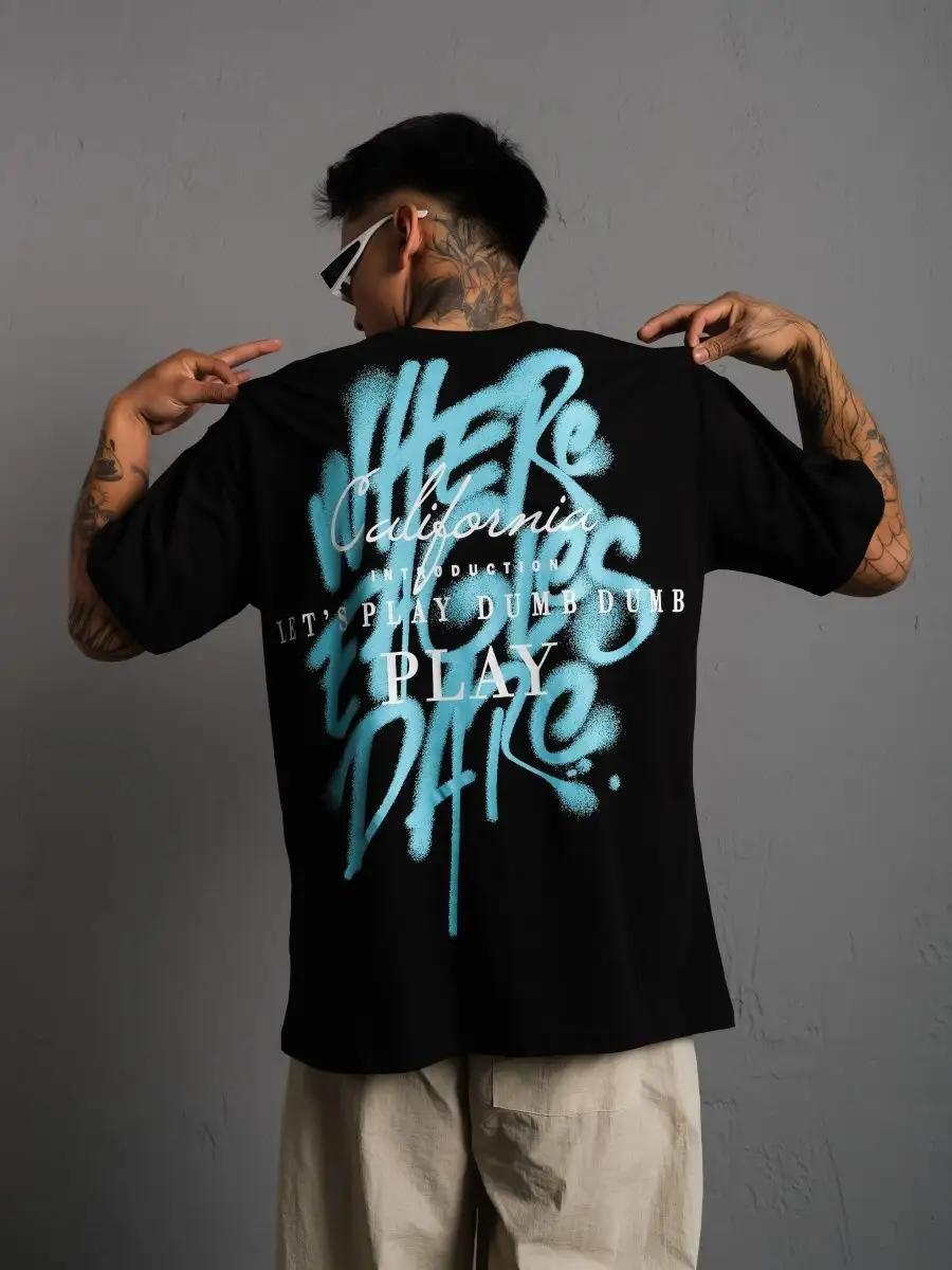 Oversized T-shirt with earth print 2XL