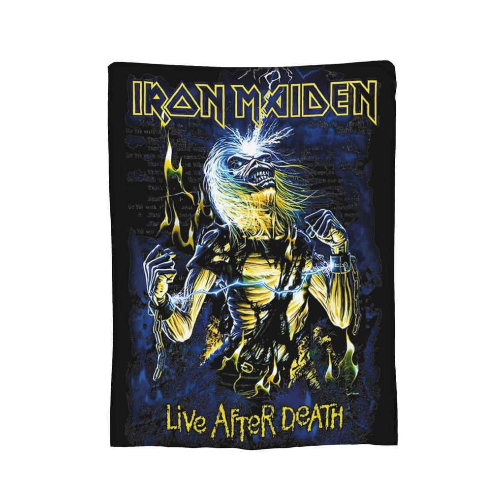 Rock I-Iron M-Maidens Deky Flanelové Letní Klimatizace Heavy Metal Hudba Přenosné Super Měkké Přehozy Přikrývky