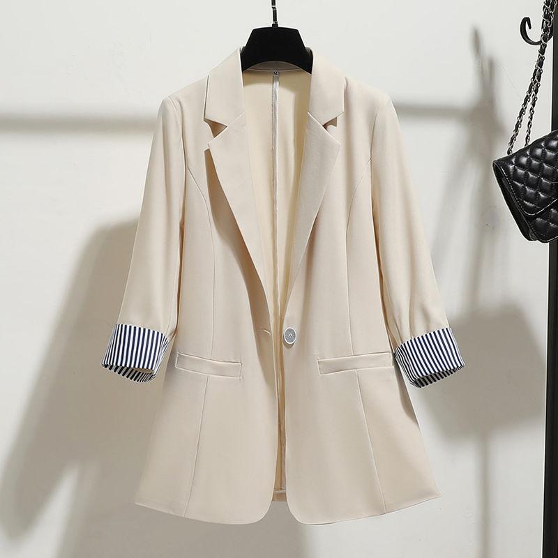 Women's Fall Buttons Seven-minute Sleeve Thin Section Temperament Casual Career Jacket