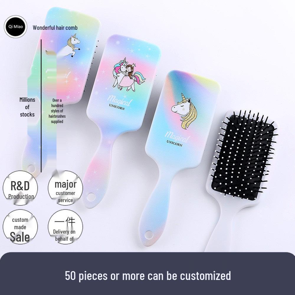 Cartoon My Little Pony Detangling Hairbrush with Air Cushion Massage