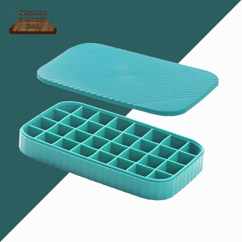 Silicone Ice Cube Tray with Lid and Storage