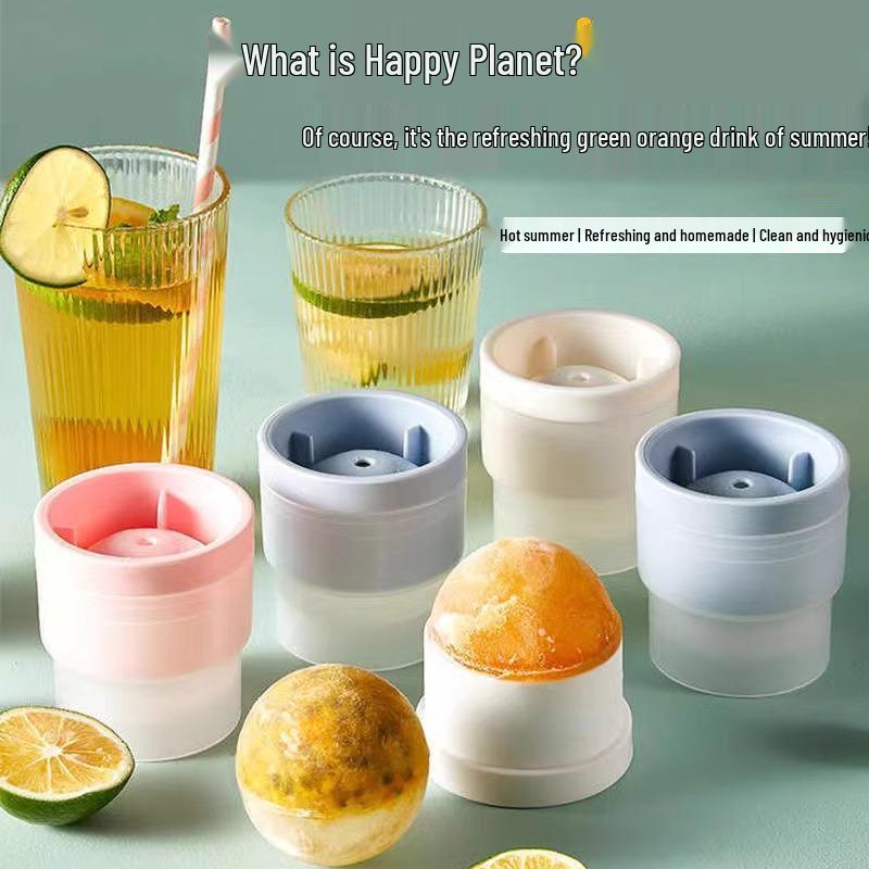 Large Silicone Ice Ball Mold for Whiskey and Home Use - Food Grade, Spherical Ice Cube Tray