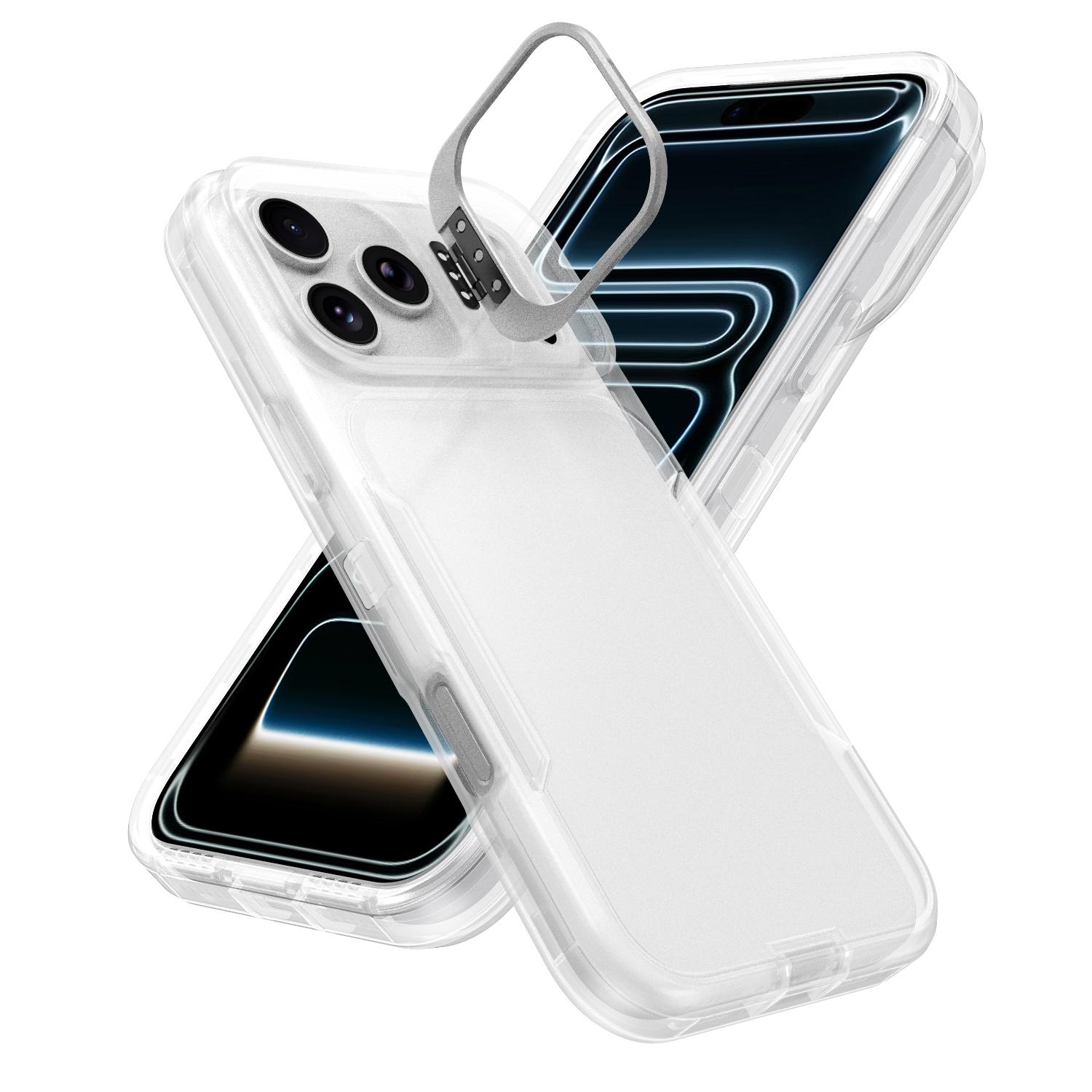 

For iPhone 17 Pro Max 17 Air 17 Pro Case Fashion Hybrid Rugged Hard Phone Back Cover Lens Stand Protector Skins Shell For iPhone 17 прозрачный