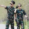 Camouflage Suit Men's Short-sleeved Thin Breathable Wear-resistant Military Fan Training Women's Performance Overalls