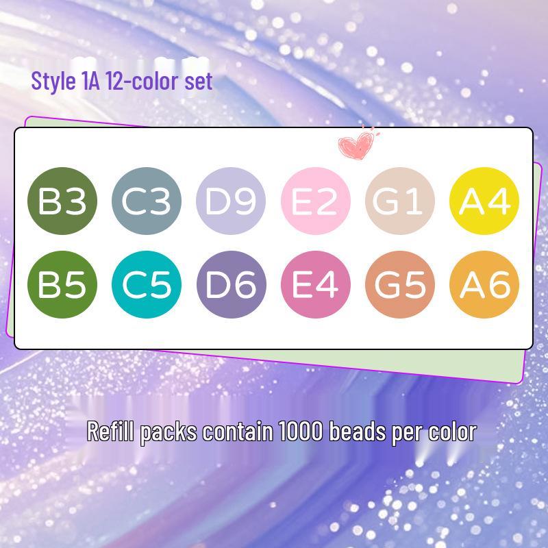 Pinbeads Fusion Beans Refill Pack: All-Color Series, 1000 Beads (2.6mm) for DIY Puzzle Crafting