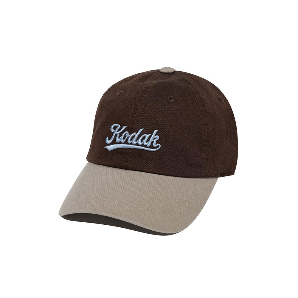 KODAK Lettering Combination Relaxed Fit Ball Cap Brown
