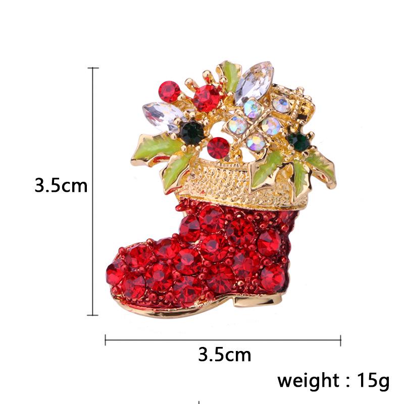 Christmas Brooch Set Santa Snowman Tree Pin Popular In Europe & US | Festive Lapel Pins for Xmas Sweater Decoration Men Women Body Accessories