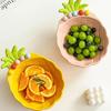 Cream-Style Fruit Serving Plate Reusable Ceramic Fruit Bowl Ceramic Fruit Plate  Desktop Decoration