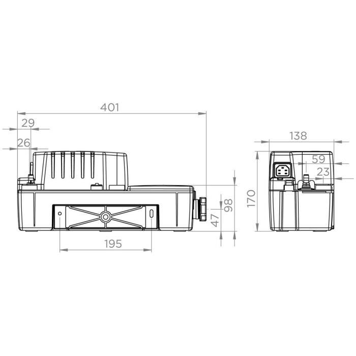 Pompe De Relevage De Condensats - SFA - Sanicondens Best Flat - Pour Chaudière Au Sol - 45 dBA - Neutralisation Des Condensats