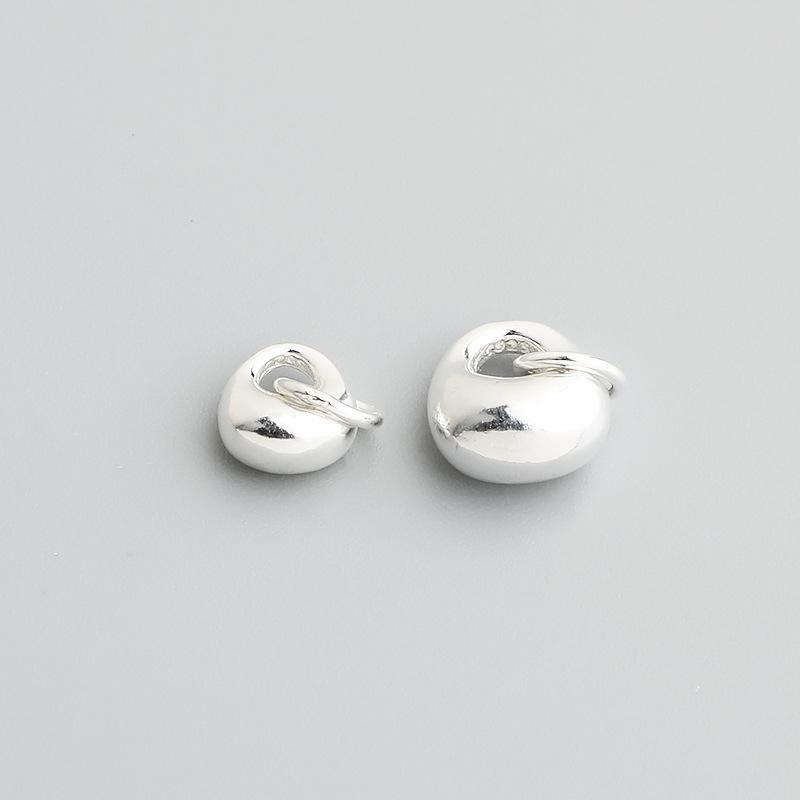 S925 Sterling Silver Pendant DIY Beaded Rope Bracelet Necklace Jewelry Accessory